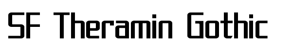 SF Theramin Gothic font preview
